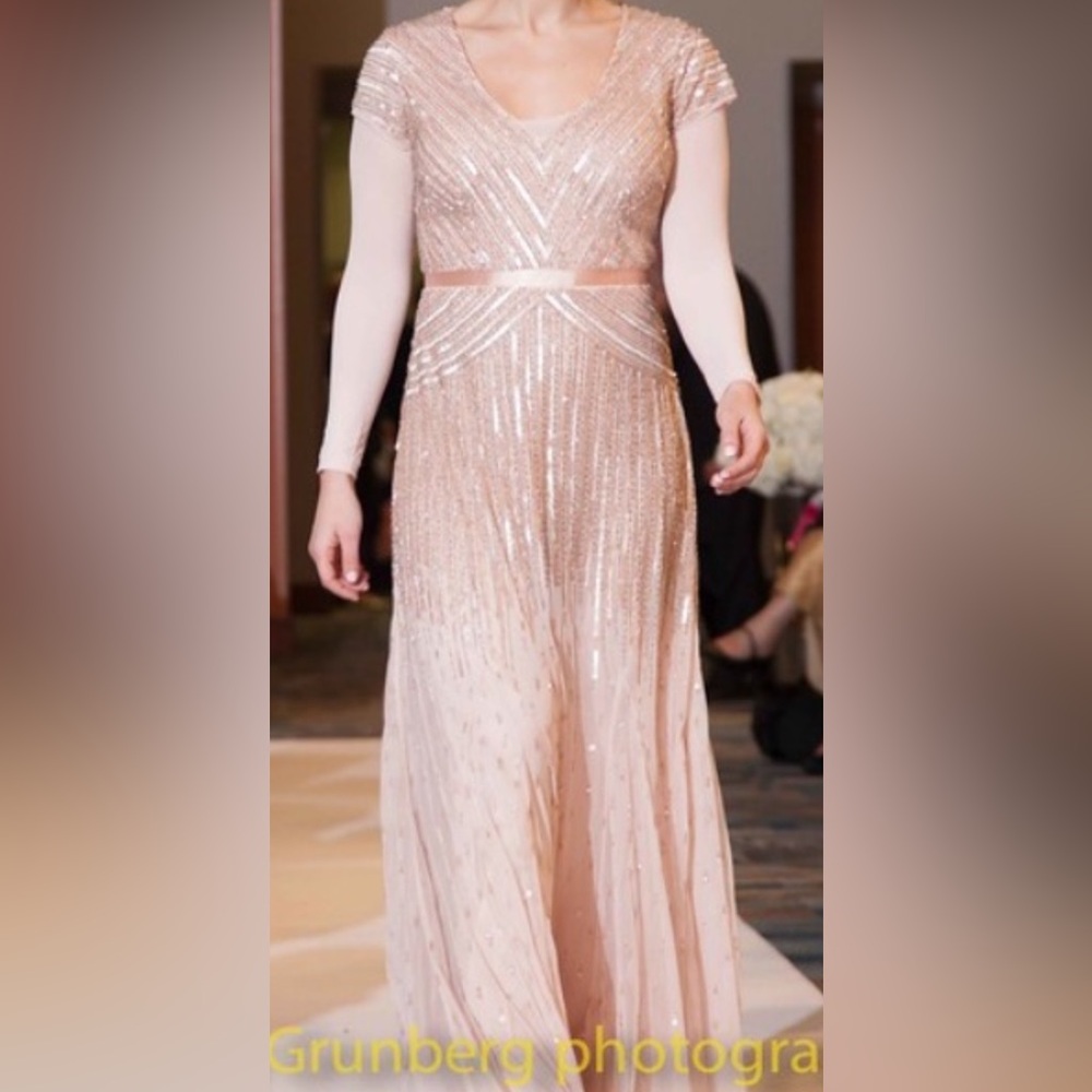 Elegant Pink Sequin Gown